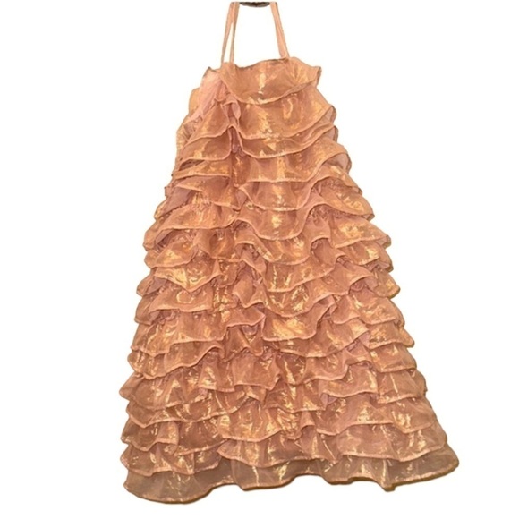 NWOT Baby Gap Toddler Party Pink Iridescent, Ruffle Dress With Matching Bottoms, - Picture 13 of 13